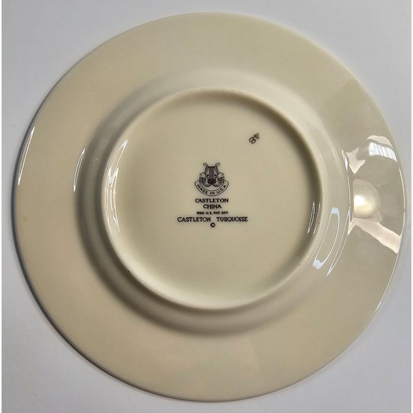 Castleton Turquoise China Made In USA 6 1/4 Inch Bread Plate - Picture 3 of 4